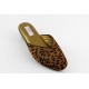 women's slippers SEGRETA leopard-print pony hair
